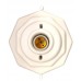 PLAFON 1 BOCA PORCELANA DECORATIVA BRANCO DOUBLE