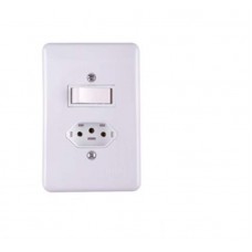 19157 - CONJUNTO DE 1 INTERRUPTOR PARALELO + 1TOMADA(2P+T) 20A BRANCO ILUMI 20281