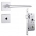 FECHADURA EXTERNA 800/27 ROSETA QUADRADA INOX STAM 