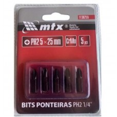 19318 - JOGO DE BITS PHILIPS PH2-5X25MM 5PC MTX 1136255