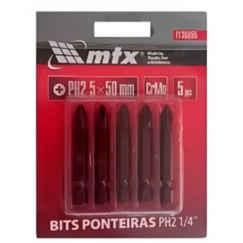 JOGO DE BITS PHILIPS PH2-5X50MM 5PC MTX 1136855