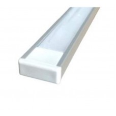 19989 - PERFIL DE EMBUTIR 2MT BRANCO P/FITA DE LED 17MM X 7MM