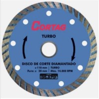 20304 - DISCO DE CORTE DIAMANTADO SECO TURBO 110 X 20 MM CORTAG 60599
