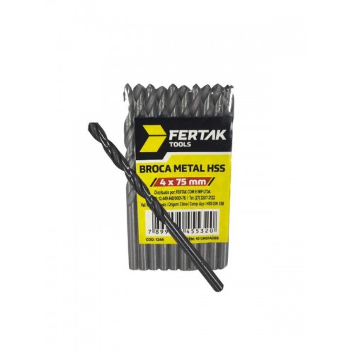 BROCA ACO RAPIDO  4,0MM 10PC FERTAK 