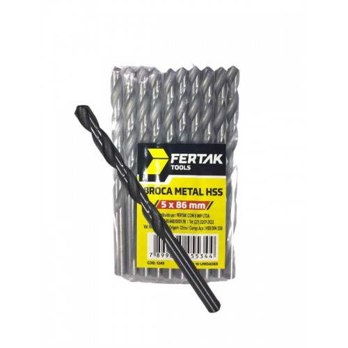 BROCA ACO RAPIDO  5,0MM 10PC FERTAK 