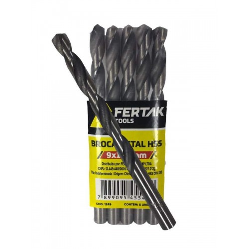 BROCA ACO RAPIDO  9,0MM  5PC FERTAK 