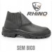 BOTINA COURO ELÁSTICO PRETO SEM BICO N° 45 RHINO