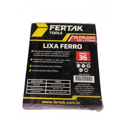 LIXA FERRO  36   C/50 FERTAK 1036