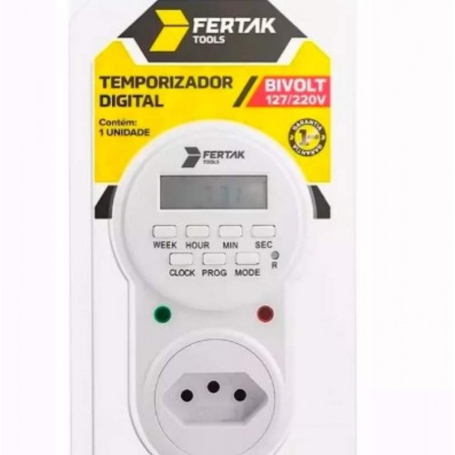 TIMER DIGITAL PROFISSIONAL BIVOLT 60HZ FERTAK 8251