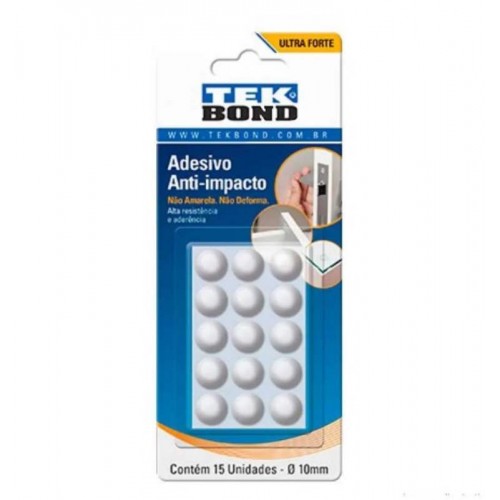 ADESIVO ANTI-IMPACTO GOTA 10MM CARTELA COM 15 PEÇAS TEKBOND