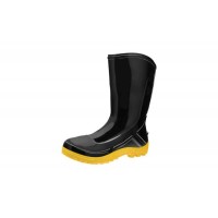 22074 - BOTA DE PVC VULCAFLEX PRETA COM AMARELO CANO MÉDIO COM FORRO INTERNO N° 44 MARLUVAS C.A. 42291