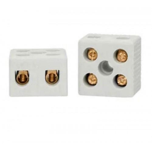 CONECTOR PORCELANA  6MM  BIPOLAR  6A 250V FERTAK