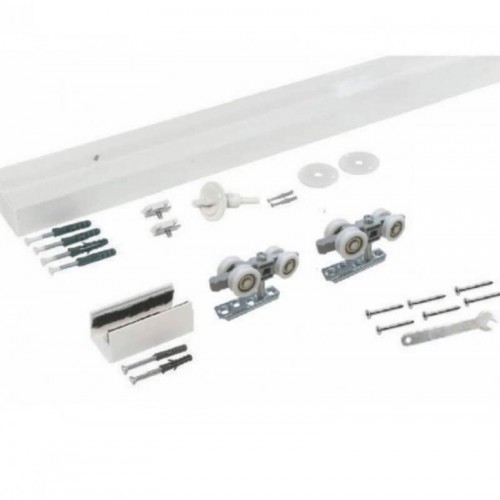 KIT SOBREPOR 2MT COM 4 RODAS BRANCO 35X35MM SUPORTA ATÉ 80KG PERFIL KSB2-4R