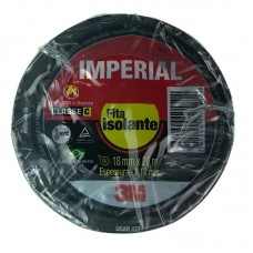 22368 - FITA ADESIVA ISOLANTE 3M IMPERIAL PRETA 18MM X 20M PACOTE COM 10 PEÇAS