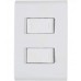 CONJUNTO LIZ 4X2 DE 1 INTERRUPTOR SIMPLES E 1 INTERRUPTOR PARALELO 10A BRANCO TRAMONTINA 57170/045