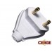 PINO TRIANGULO PLUG DESMONTÁVEL 2P 10A BRANCO CERGE 308C