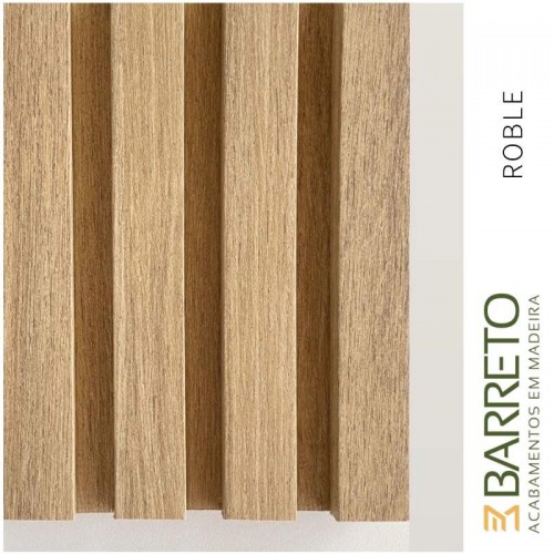 PAINEL RIPADO TRADICIONAL MDF COMUM CONCEPT ROBLE NATUR 7 RIPAS 270CM X 35CM (15MM) BARRETO 0,945M² 