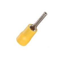 22578 - TERMINAL PINO LONGO PRÉ-ISOLADO AMARELO 4-6MM C13 ELETROKIT REF. PTV5-13 CARTELA COM 20 PEÇAS