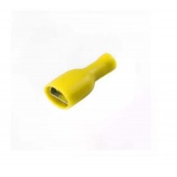 22584 - TERMINAL ENCAIXE FÊMEA TOTAL ISOLADO AMARELO 4-6MM ELETROKIT REF. FDFD 5.5-250 CARTELA COM 20 PEÇAS