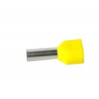 22591 - TERMINAL TUBULAR ILHÓS DUPLO AMARELO 6,0MM C14 ELETROKIT REF. TE6014 CARTELA COM 20 PEÇAS