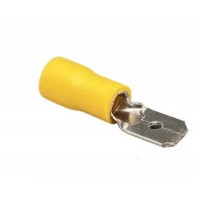 22595 - TERMINAL ENCAIXE MACHO PRÉ-ISOLADO AMARELO 4-6MM ELETROKIT REF. MDD5.5-250 CARTELA COM 20 PEÇAS