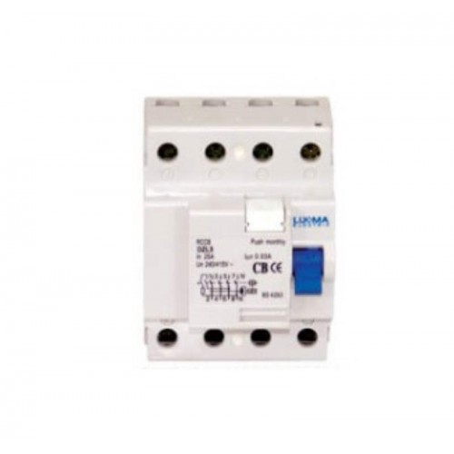 IDR INTERRUPTOR DIFERENCIAL RESIDUAL 63A 4 POLOS 415V 30MA LUKMA 39006