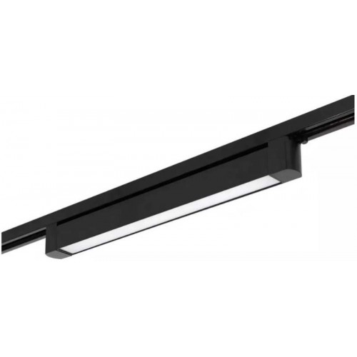 LUMINARIA LED LINEAR DIFUSA 30W 3K PARA TRILHO ELETRIFICADO PRETO