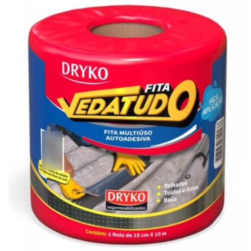 IMPERMEABILIZANTE DRYKOFITA VEDATUDO FITA AUTO ADESIVA 15CM X 10MT DRYCO