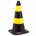 CONE PEQUENO 50CM PRETO/AMARELO PLASTCOR