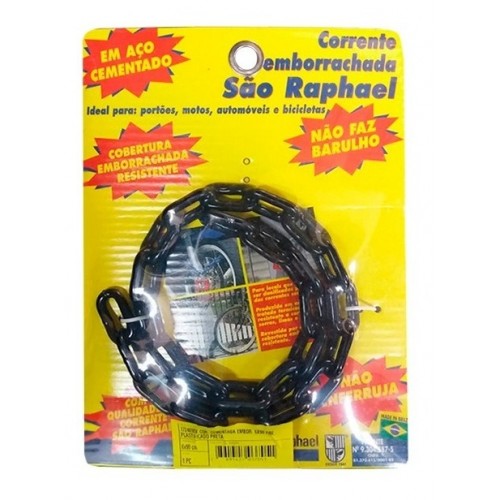 CORRENTE PIT BULL 4 X 70CM PRETA SAO RAPHAEL