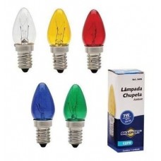 11503 - LAMPADA CHUPETA 7W 220V E14 VERMELHA 25PC BRASFORT 8505