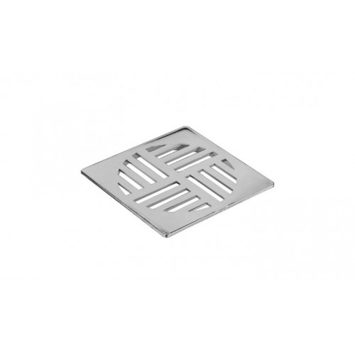 GRELHA 10CM PVC QUADRADA CROMADA FERE