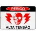 PLACA SINALIZACAO PERIGO ALTA TENSAO 20X30CM LOOK 2438