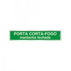 14726 - PLACA PORTA CORTA FOGO 7,5 X 25 FOTO COM 2 3009