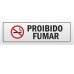 PLACA SINALIZACAO PROIBIDO FUMAR 5X25CM 5PC LOOK 2262