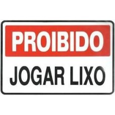 14750 - PLACA PROIBIDO JOGAR LIXO 20 X 30 2515