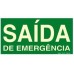 PLACA SINALIZACAO SAIDA DE EMERGENCENCIA 15X25CM FOTOLUMINESCENTE LOOK 3006