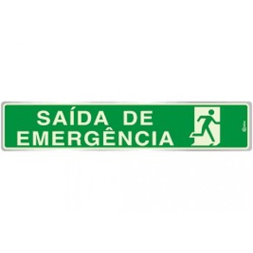 PLACA SAIDA DE EMERGENCIA 5X25 2523
