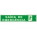 PLACA SINALIZACAO SAIDA DE EMERGENCIA 5X25CM LOOK 2523