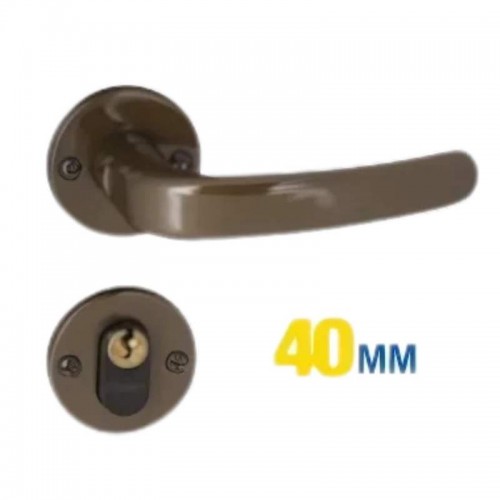 FECHADURA EXTERNA 2600/16 ROSETA BRONZE LATONADO FOSCO ALIANÇA 