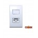 CONJUNTO 4X2 DE 1 INTERRUPTOR SIMPLES COM TOMADA (2P+T) 20A BRANCO CERGE 7038