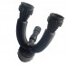 SIFÃO CORRUGADO PRETO COM COPO DUPLO 4X1 PORCA PVC FERE REF. 7.02.419