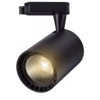 19968 - SPOT LED PARA TRILHO ELETRIFICADO PRETO 10W 3K BRANCO QUENTE 