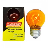 23434 - LÂMPADA BOLINHA INCANDESCENTE 15W 110V E27 LARANJA THOMPSON