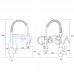 TORNEIRA PARA COZINHA PIA 1001AS MONOCOMANDO GOURMET 48CM COM DUCHA MESA CROMADA DECKCASA