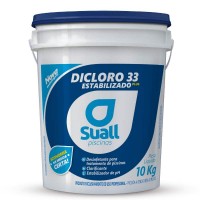 23442 - CLORO GRANULADO ESTABILIZADO ATIVO PRIME DICLORO 33% BALDE COM 10KG SUALL PISCINAS