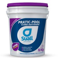 23444 - CLORO ADITIVADO DICLORO 22% PRATIC-POOL BALDE COM 10KG SUALL PISCINAS