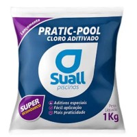 23445 - CLORO ADITIVADO DICLORO 22% PRATIC-POOL SACO COM 1KG SUALL PISCINAS