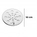 TAMPA GRELHA RALO 10CM INOX REDONDA COM FECHO ROTATIVO ABRE E FECHA