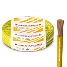 23478 - FIO CABO 2,5MM MEGATRON AMARELO CABO FLEXÍVEL COBRE 750V ROLO COM 100 METROS